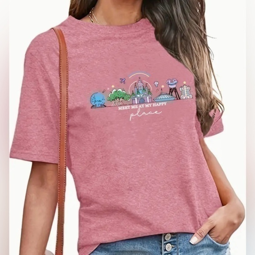 Women’s Cartoon Short Sleeve Graphic T-Shirt - Size Large - NWOT